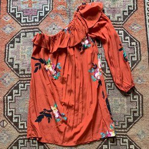 One Shoulder French Connection Floral Delphine Cocktail Dress